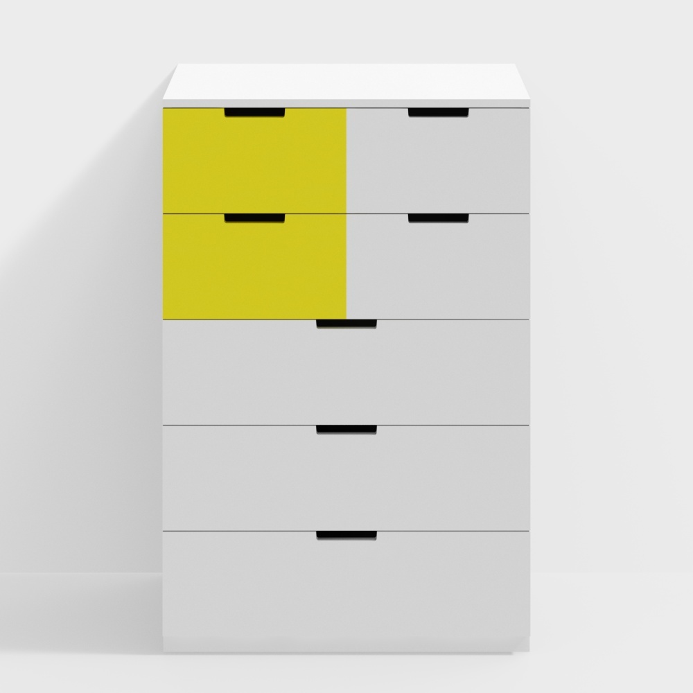 IKEA Modern Chest of Drawers 3D Model – Green Laminated Wood