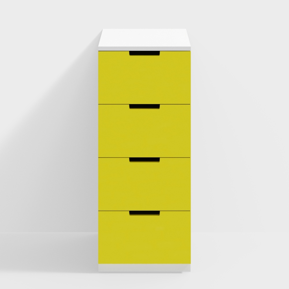IKEA Modern Chest of Drawers 3D Model – Green Wood Finish
