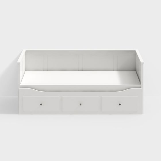 Modern Gray IKEA Sofa Bed 3D Model for Cozy Interiors