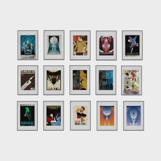 Dynamic Sci-Fi 3D Model Poster Collection