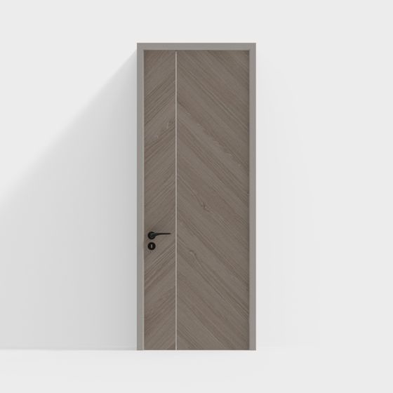 Diagonal Wood Door 3D model