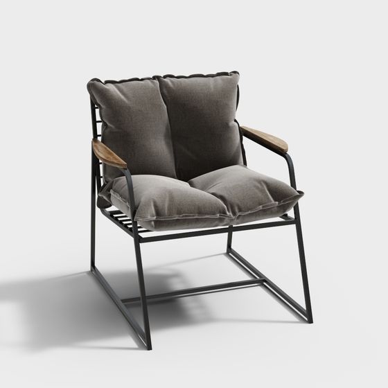 Industrial Style Lounge Chair 3D model