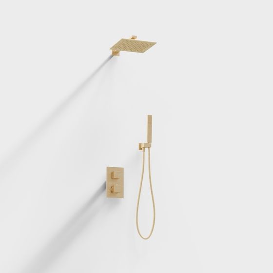 Modern Minimalist Shower System 3D model