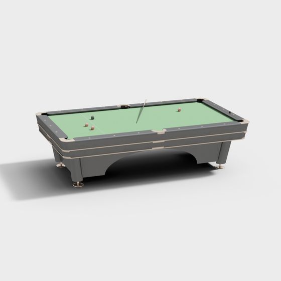 Elegant Pool Table 3D model for Creative Spaces