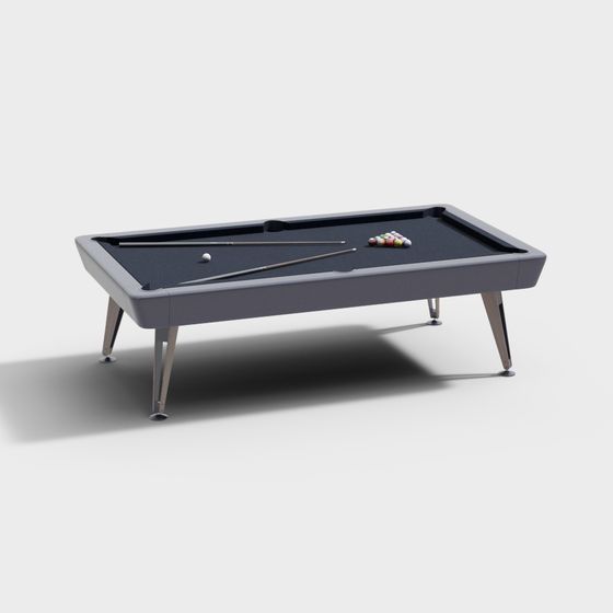Modern Low-Polygon Pool Table 3D model