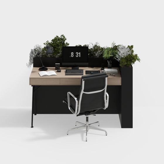 Urban Oasis Workstation 3D Model for Modern Workspaces