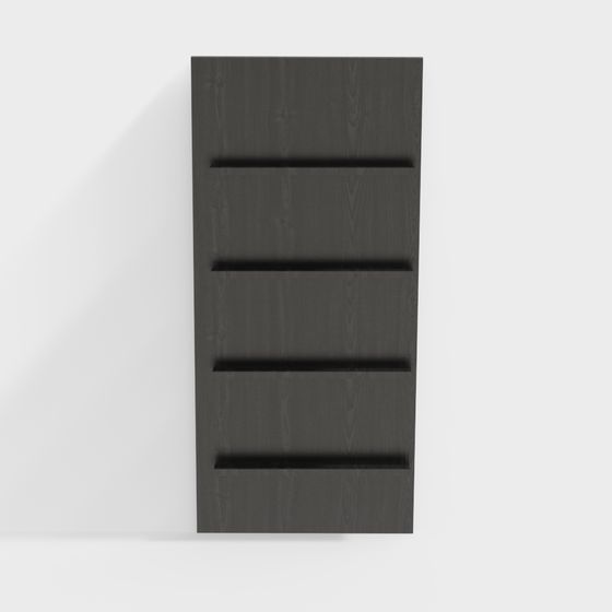 Wood Grain Bookshelf 3D model