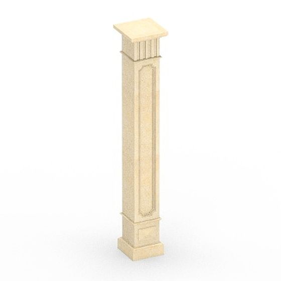 White Roman Column 3D Model
