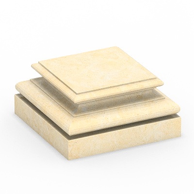 Brown Column Foot 3D Model for Architectural Design