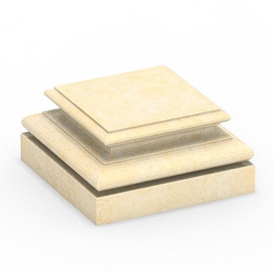 Brown Column Foot 3D Model for Architectural Design