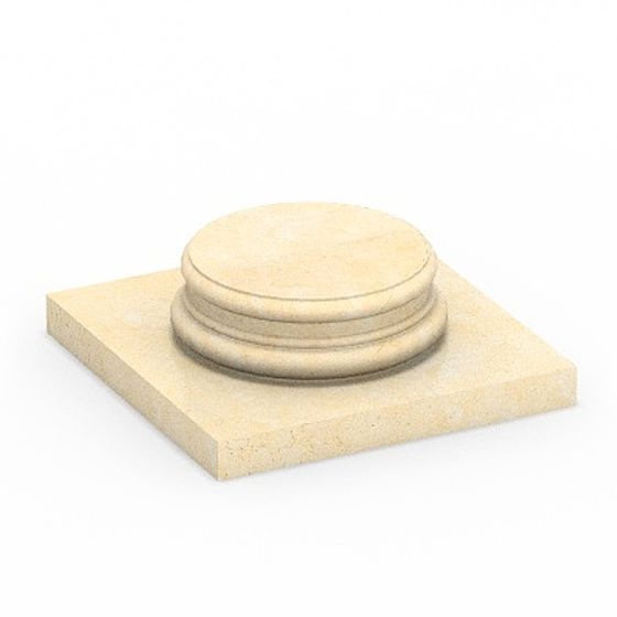Brown Round Column Base 3D Model for Enhanced Stability