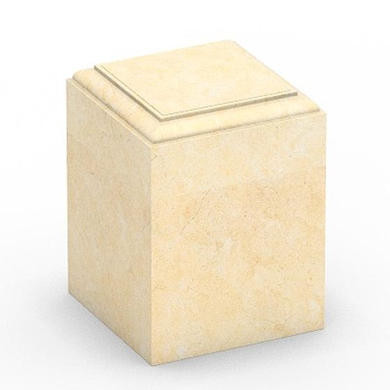 Stylish Square Column Base 3D Model in Brown