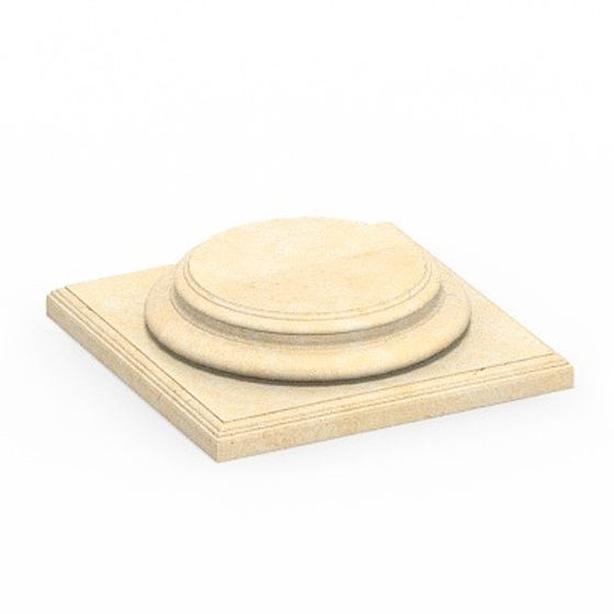 Round Column Base 3D Model in White for Elegant Spaces