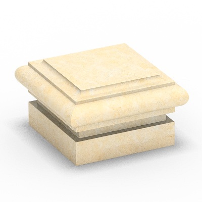 Stylish Brown Column Foot 3D Model for Elegant Construction
