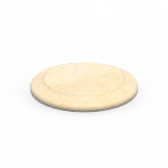 Stylish Round Column Base 3D Model in White