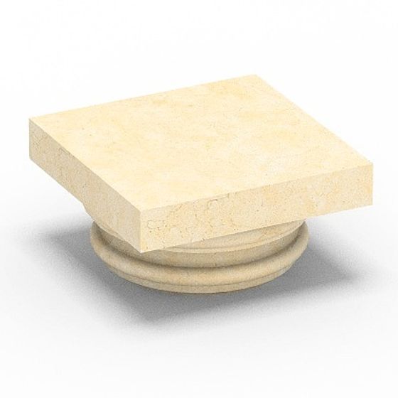 Gray Round Column Cap 3D Model for Structural Design