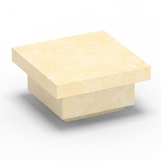 Gray Square Column Cap 3D Model for Architectural Elements