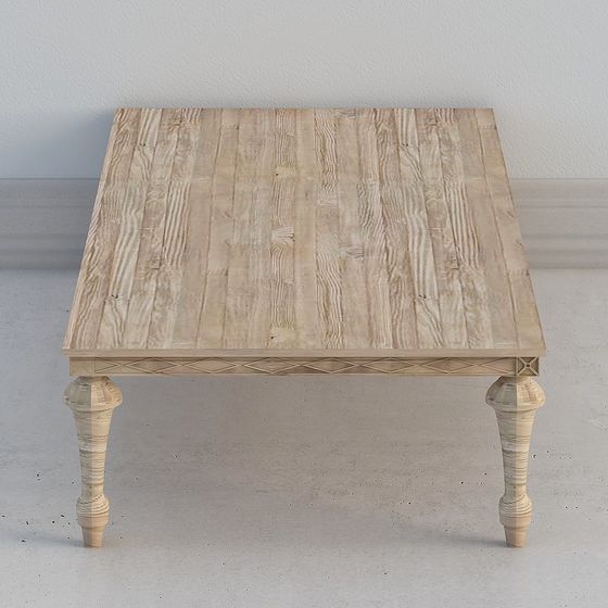 Charming Vintage Coffee Table 3D model for Creative Projects