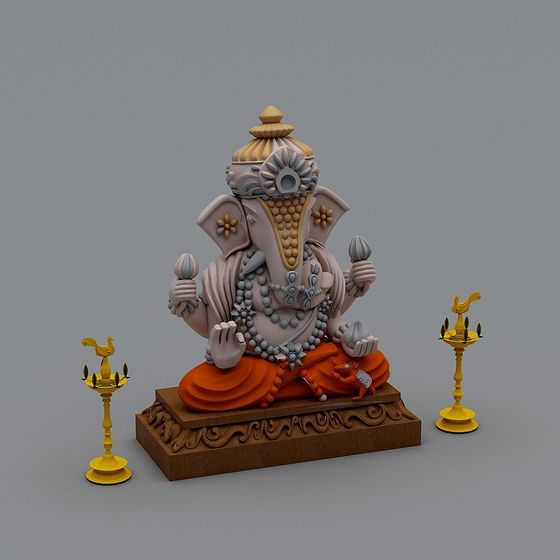 Stunning Ganesha 3D Model for Creative Projects