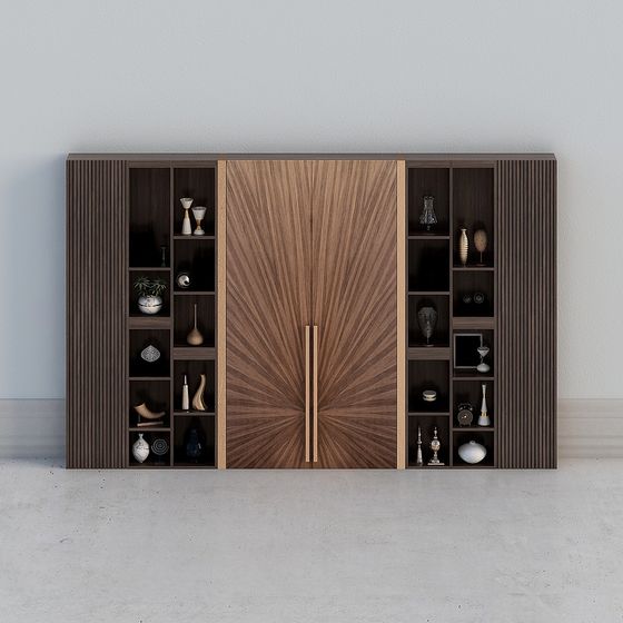 Art Deco Bookshelf 3D model