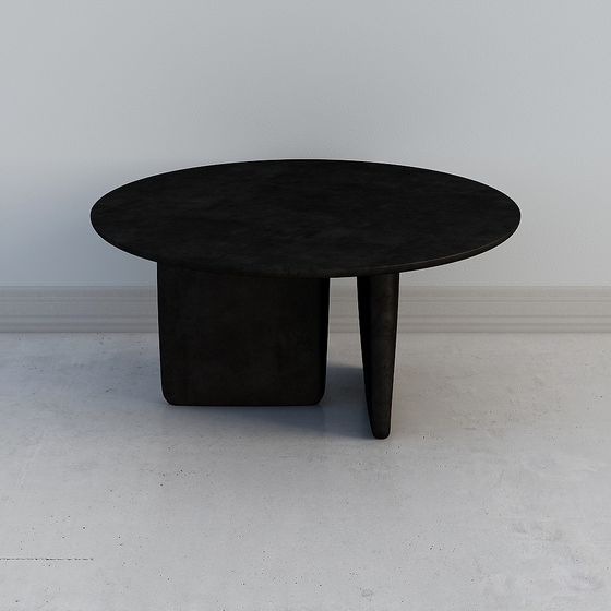 Concrete Round Table 3D model