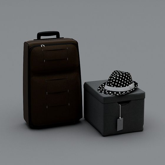 Stylish 3D Luggage Model for Creative Projects