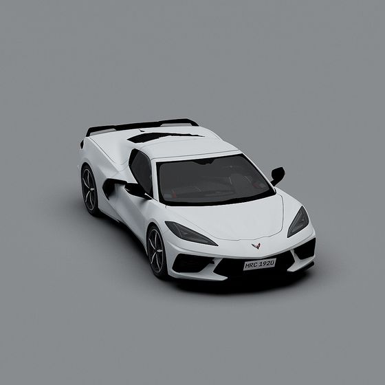 Low-Poly High-Detail Sports Car 3D model