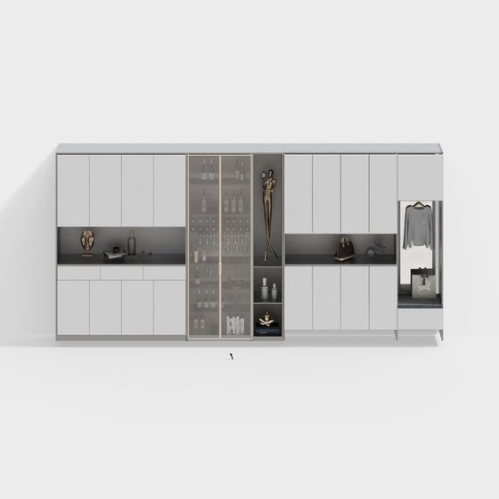 Urban Living Room Cabinet 3D model