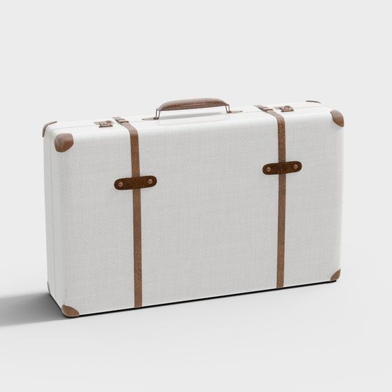 Vintage-Inspired Luggage 3D Model
