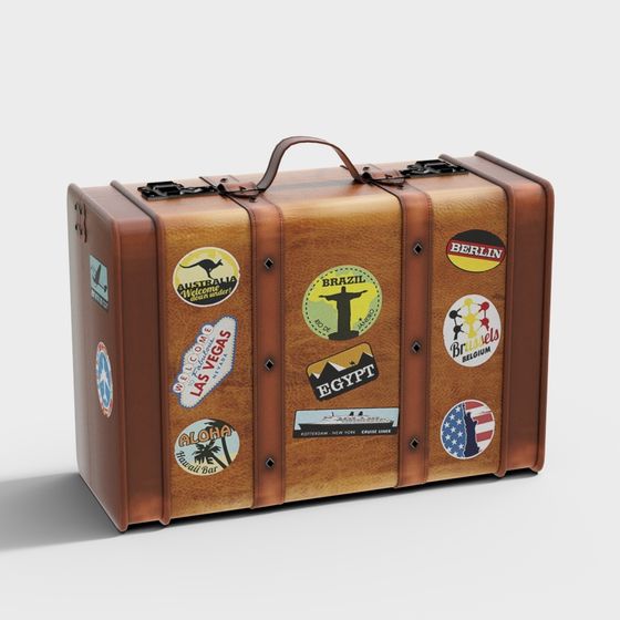 Wanderlust Suitcase 3D model for Adventurers