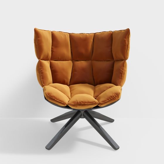 Scandinavian B&B HUSK Orange Sofa 3D Model