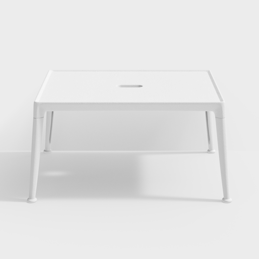 Urban Small Table 3D Model – Minimalist Matte White