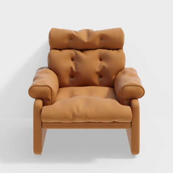 Stylish Low-Poly Sofa Chair 3D model