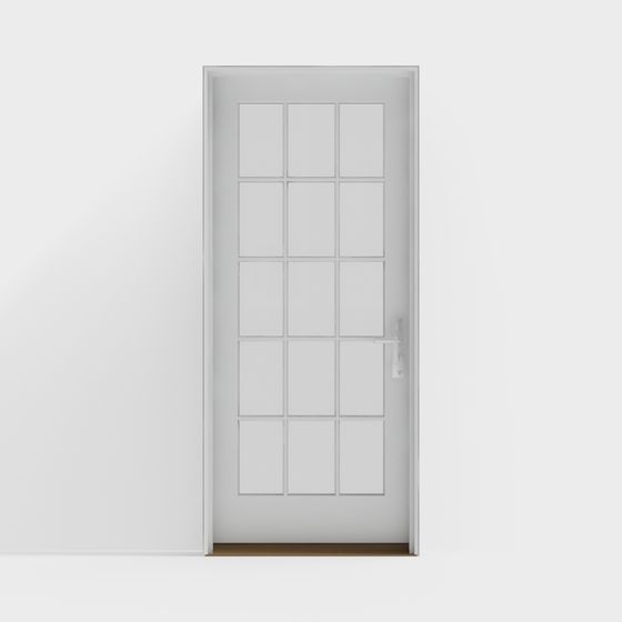 Modern Glass Window Door 3D model