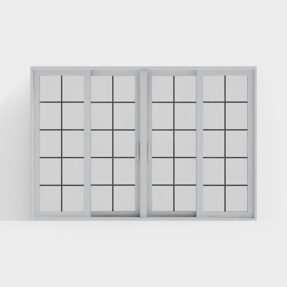 Stylish Low-Polygon Window 3D model