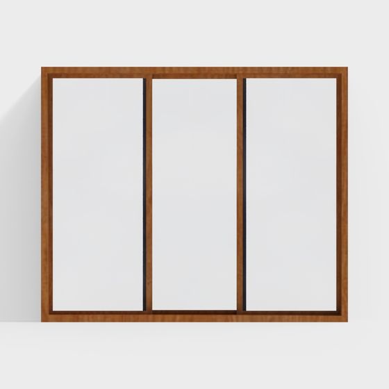 Stylish Wood Sliding Door 3D model