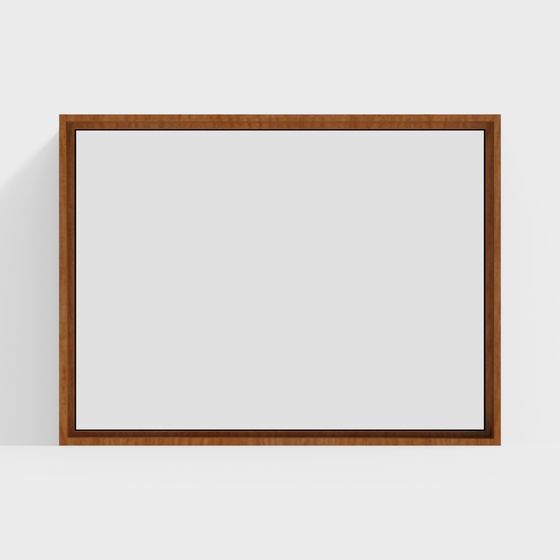 Stylish Wooden Frame Artwork 3D model for Creative Projects