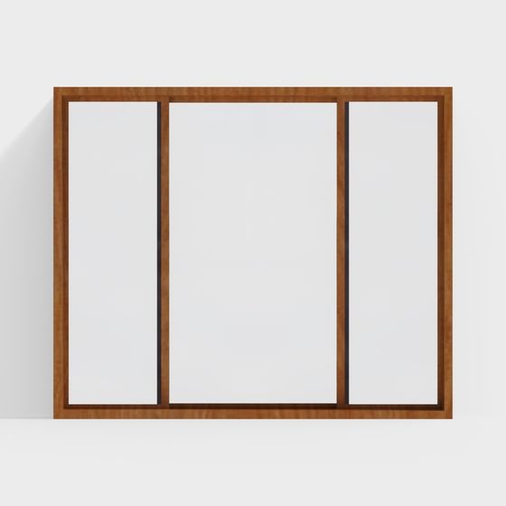 Stylish Low-Poly Window Frame 3D model