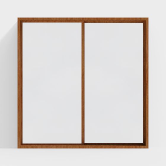 Elegant Wooden Sliding Door 3D model for Creative Projects