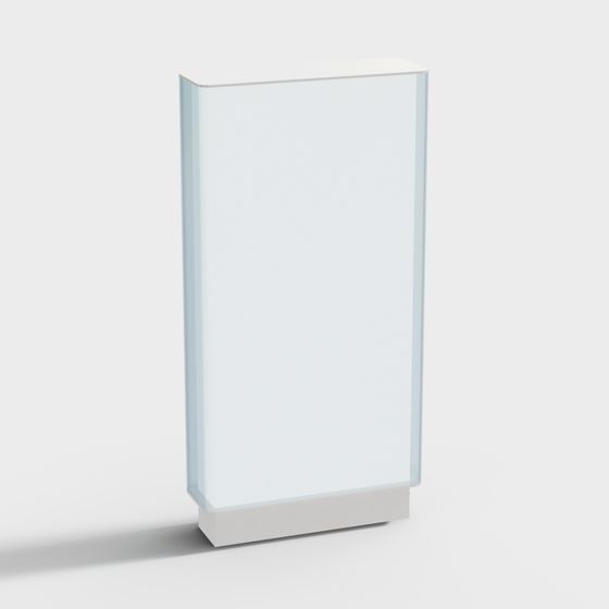 Elegant Curved Showcase 3D model for Creative Projects