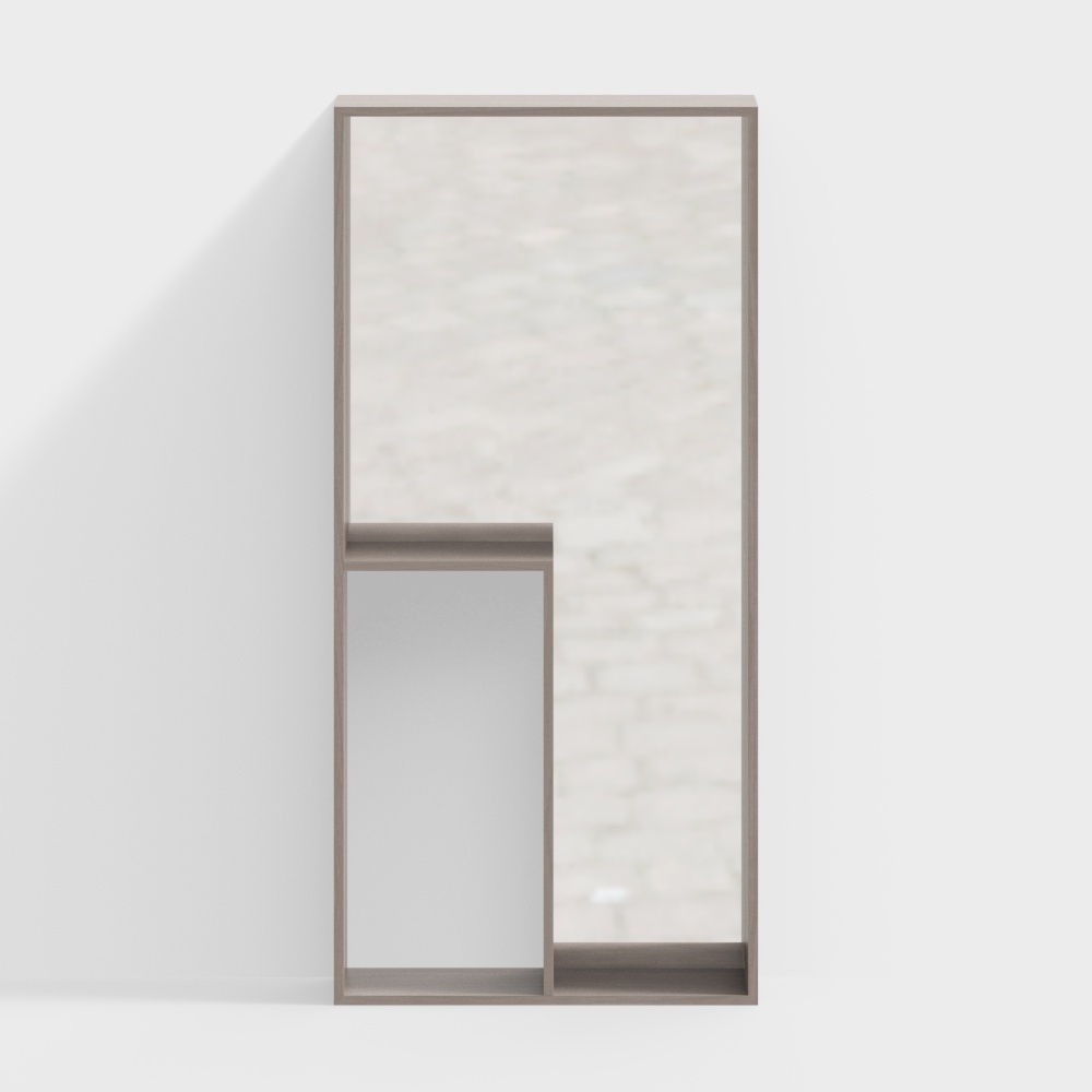 Minimalist Door 3D Model – Wood and Marble Texture