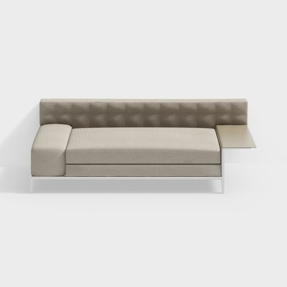 Cassina Luxury Brown Sofa 3D Model