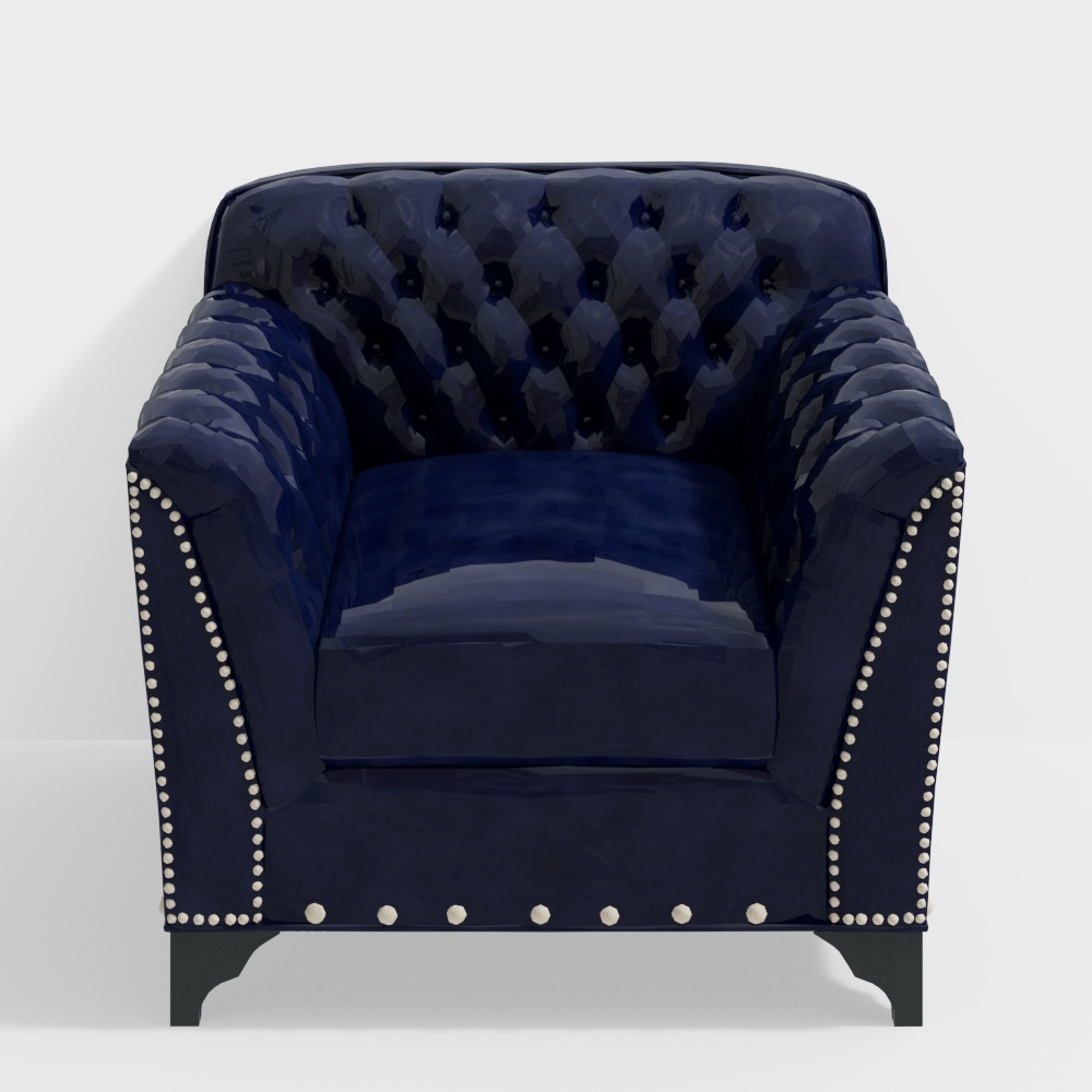 Fauteuil de club en velours Sunstone