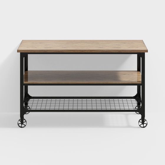 Industrial Style Mobile Workbench 3D model