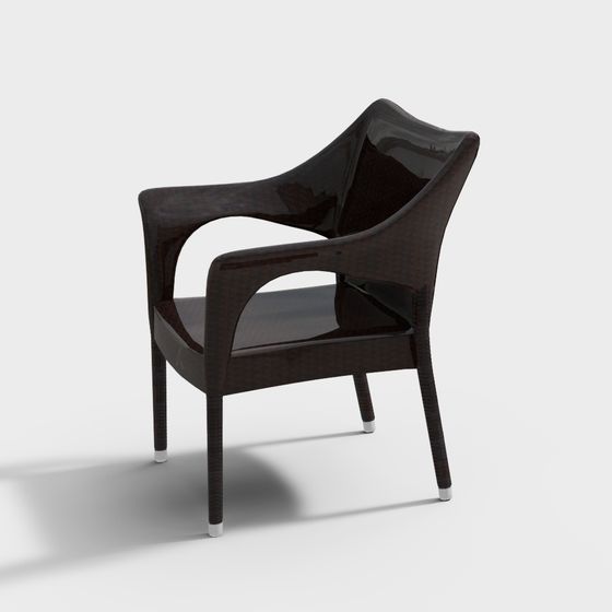 Elegant Low-Poly Chair 3D model for Creative Spaces