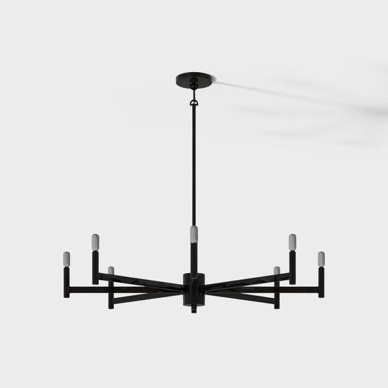 Unique Modern Minimalist Chandelier 3D model