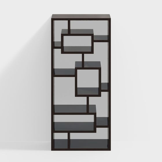 Urban Grid Shelf 3D model for Modern Spaces
