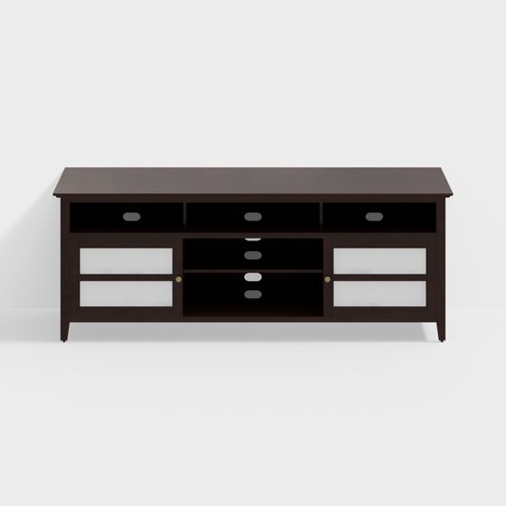 Chic Minimalist TV Cabinet 3D model for Modern Interiors