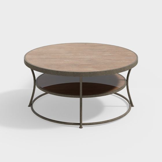 Elegant Round Coffee Table 3D model