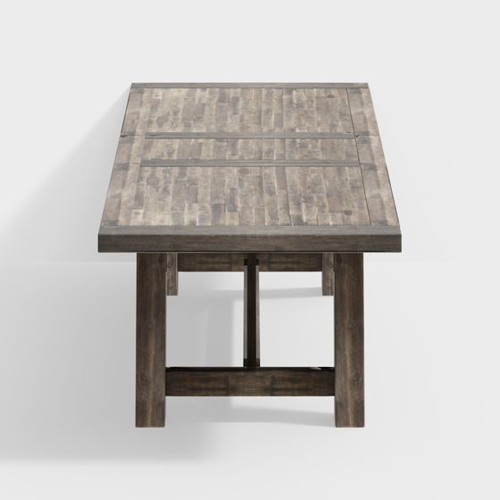 Vintage Wooden Table 3D Model for Modern Design